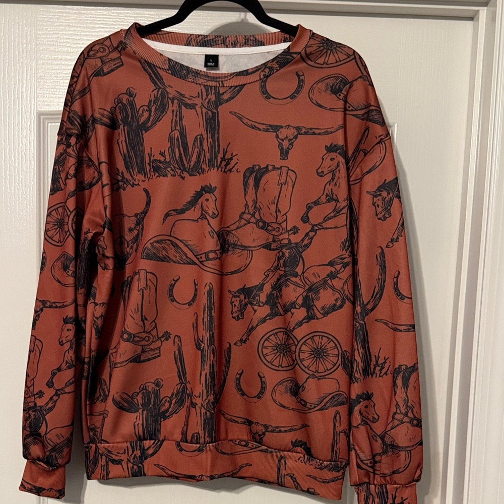 Western Themed Sweatshirt